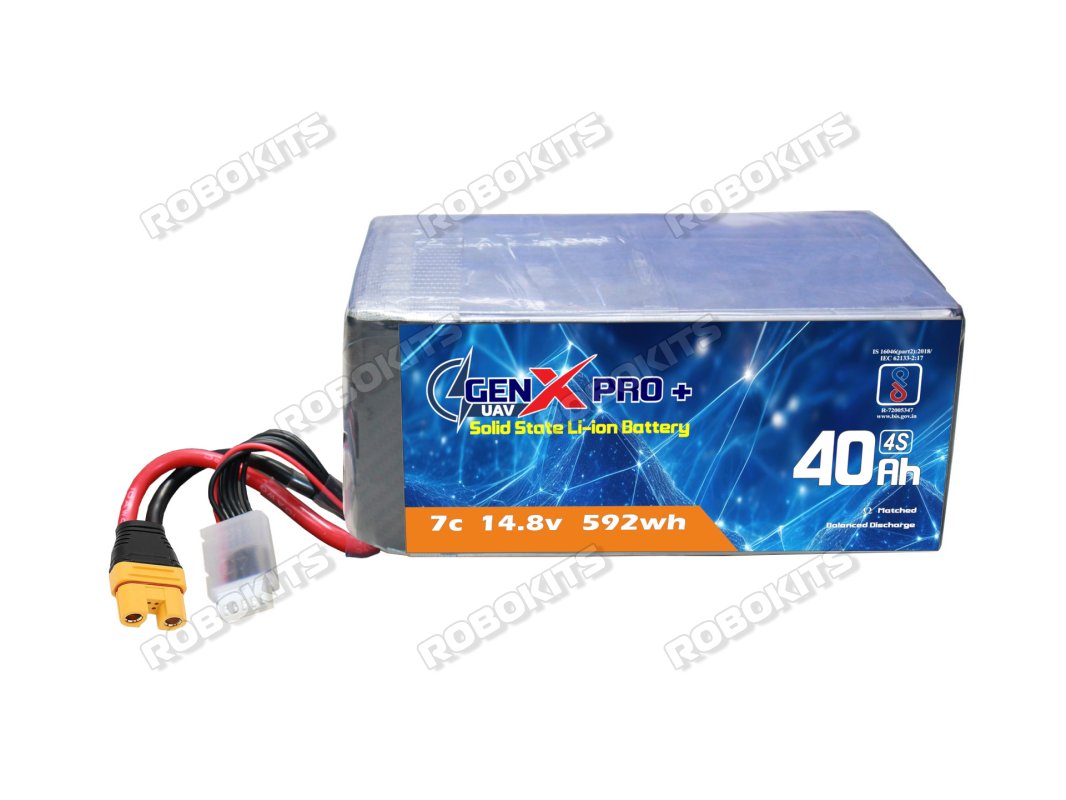GenX Pro+ Solid State High Energy Density 14.8V 4S 40000mah 7C Premium Li-ion Battery 350Wh/kg