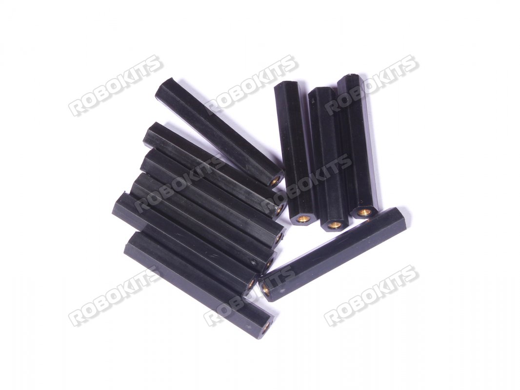M3 x 50mm Brass Standoff with Hex Plastic Encloser MOQ 10pcs