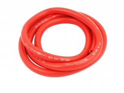 High Temperature Super Flexible Grade Silicone Wire 4AWG (1m Red)