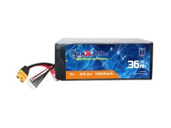 GenX Pro+ Solid State 29.6V 8S 36000mah 7C Premium Lithium Ion Solid State Rechargeable Battery 350wh/kg