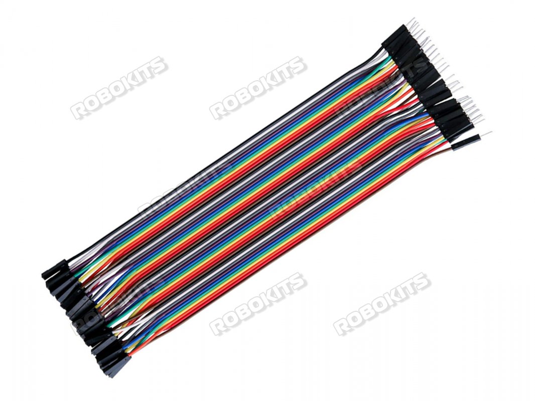 1 pin Male-Female Breadboard jumper wire 40pcs pack