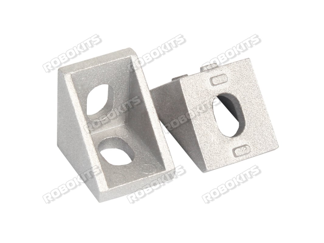 L Shape Aluminium Reinforcement Clamp With Straight Angle for 2020 Profile MOQ 4 Pcs