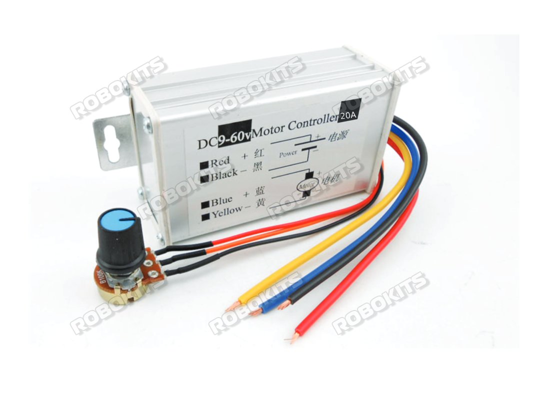 Universal DC9-60V 15A Motor Controller with PWM Speed Control Switch