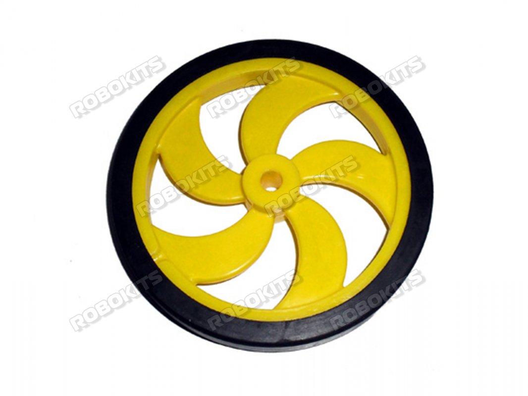 Robot Wheel 90MM Diameter 6MM ID