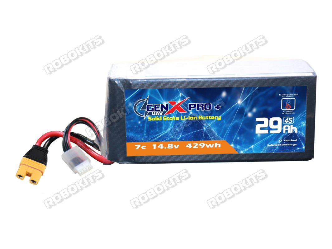 GenX Pro+ Solid State High Energy Density 14.8V 4S 29000mah 7C Premium Li-ion Battery 350Wh/kg