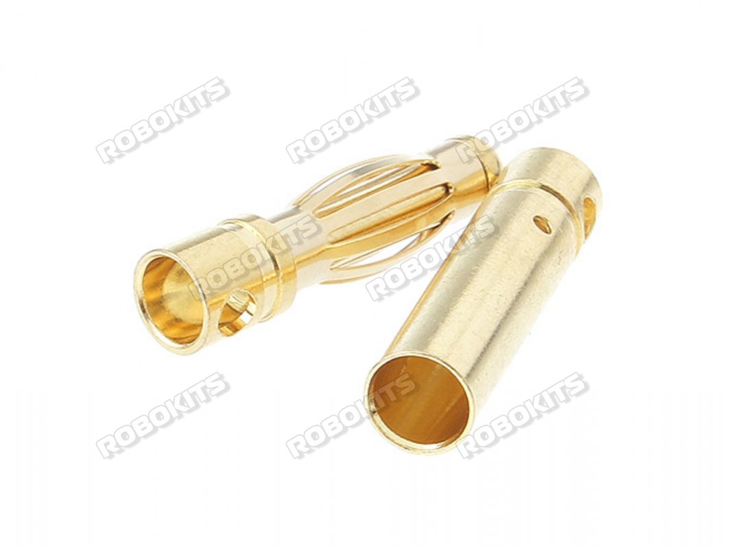 Gold Plated 3.5 mm Bullet Connector - Male/Female Pair