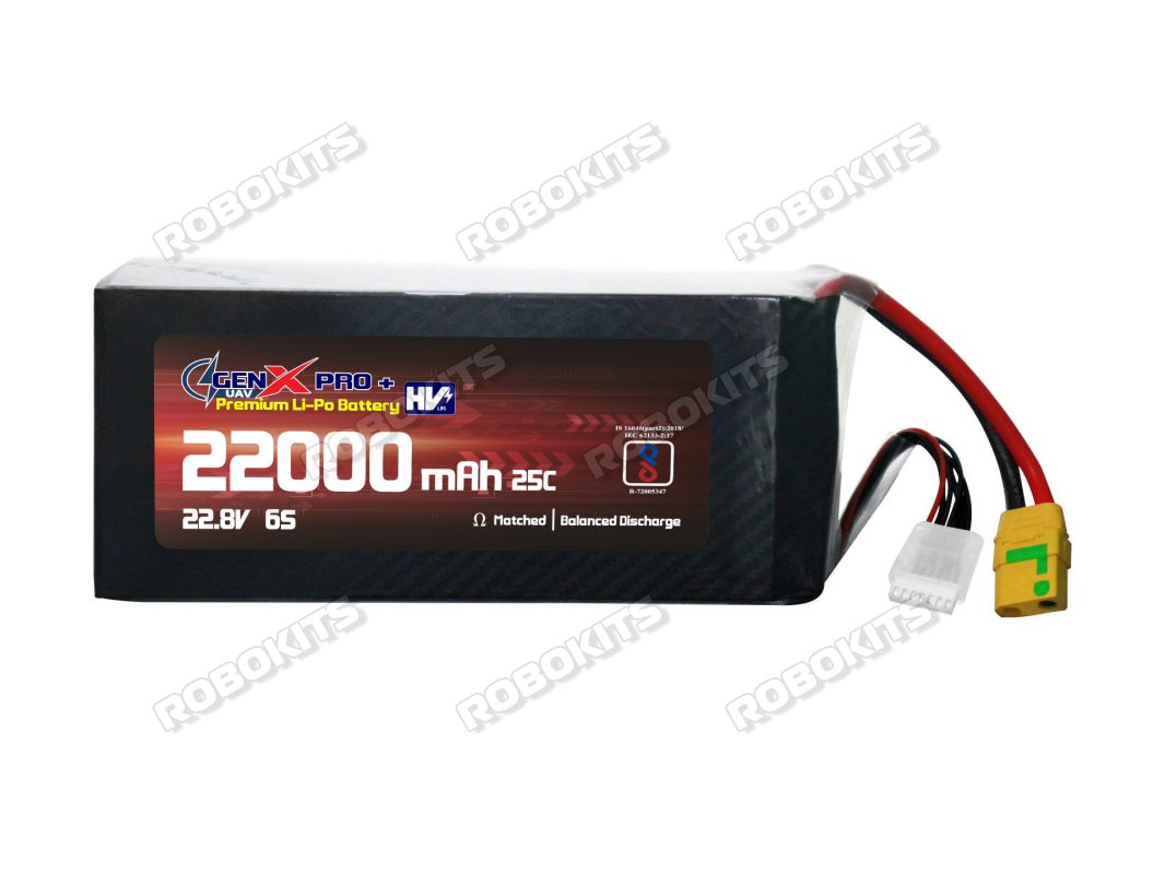 GenX 22.8V 6S 22000mah 25C / 40C Premium Lithium Polymer HV Battery