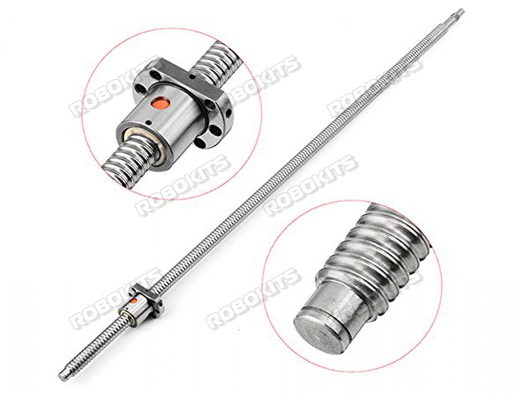 Astro Ball Screw Rod 1610 - 16mm Dia. of 500mm length (with end machining) with SFU1610 Flange Nut Combo
