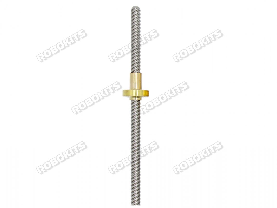 T-type Stepper Motor Trapezoidal Lead Screw Dia 8mm Thread T8 500mm Length
