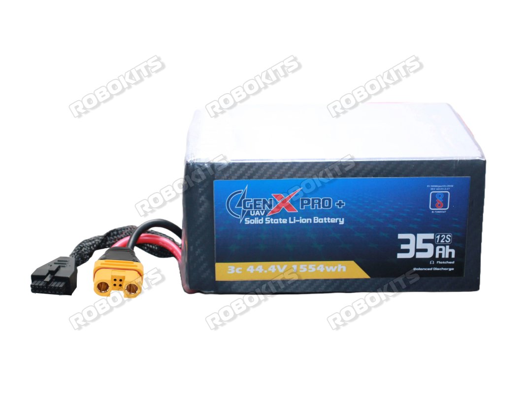 GenX Pro+ Solid State High Energy Density 44.4V 12S 35000mah 3C/5C Premium Li-ion Battery 320Wh/kg