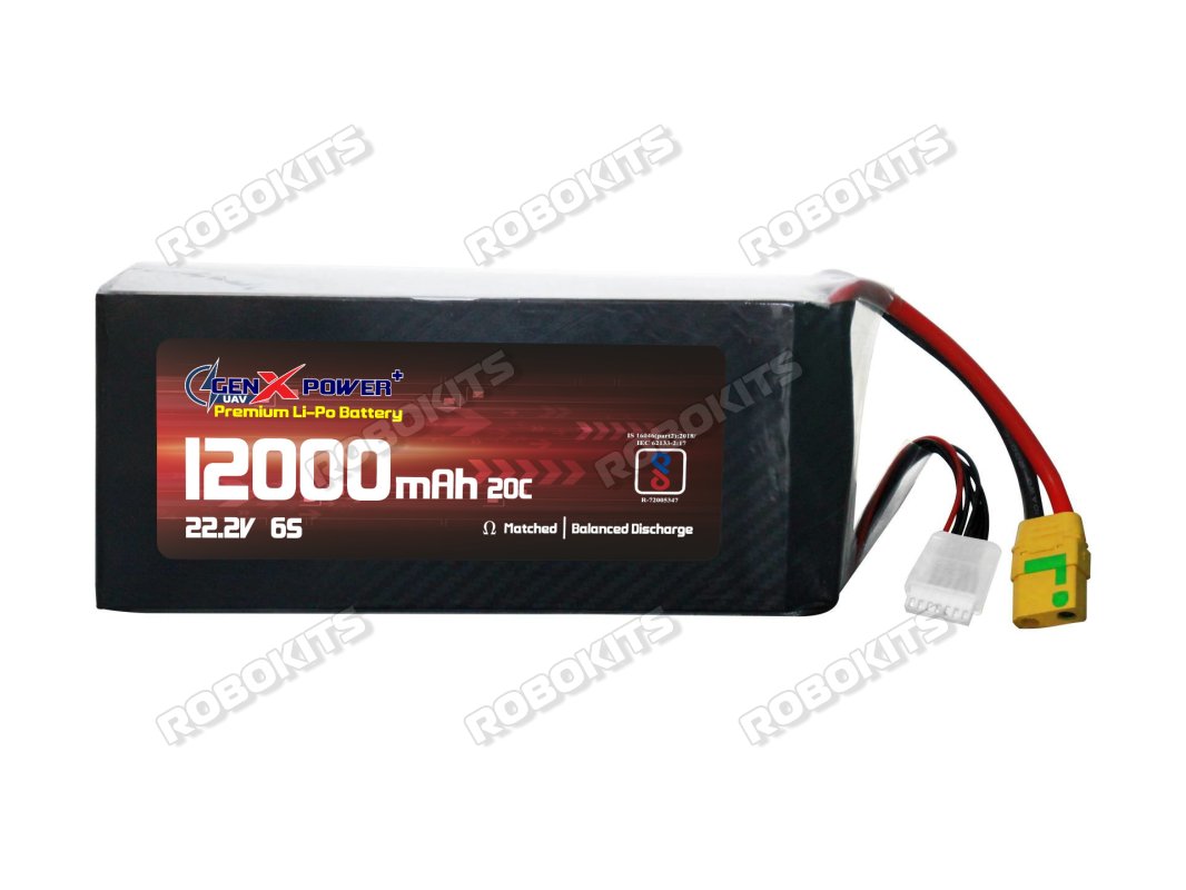 GenX 22.2V 6S 12000mAh 20C / 40C Premium Lithium Polymer Battery