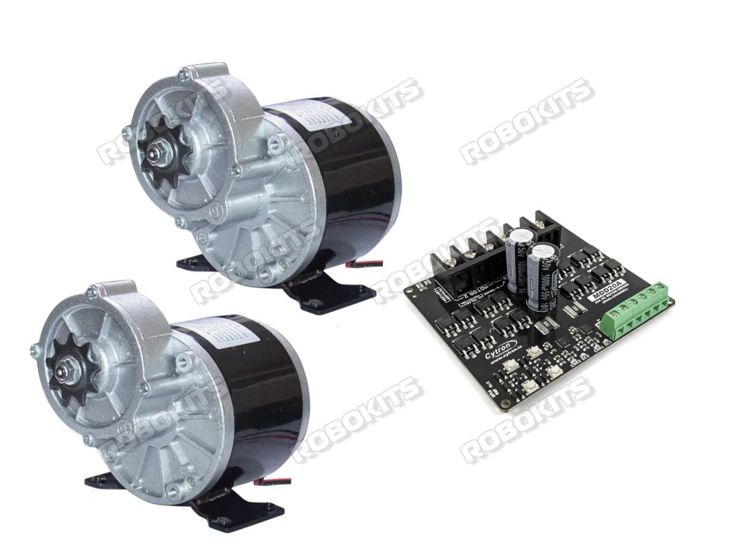 E BIKE DC MOTOR MY1016Z2 24V 300RPM 250W with Cytron MDD20A Driver 2 Channels Original E BIKE DC MOTOR MY1016Z2 24V 300RPM 250W WITH CYTRON MDD20A DRIVER 2 CHANNELS ORIGINAL RMCS 7066 6 655.00