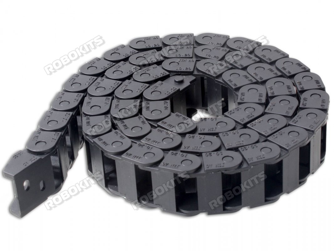 Cable Drag Chain Wire Carrier with end connectors 10x20mm 1Meter