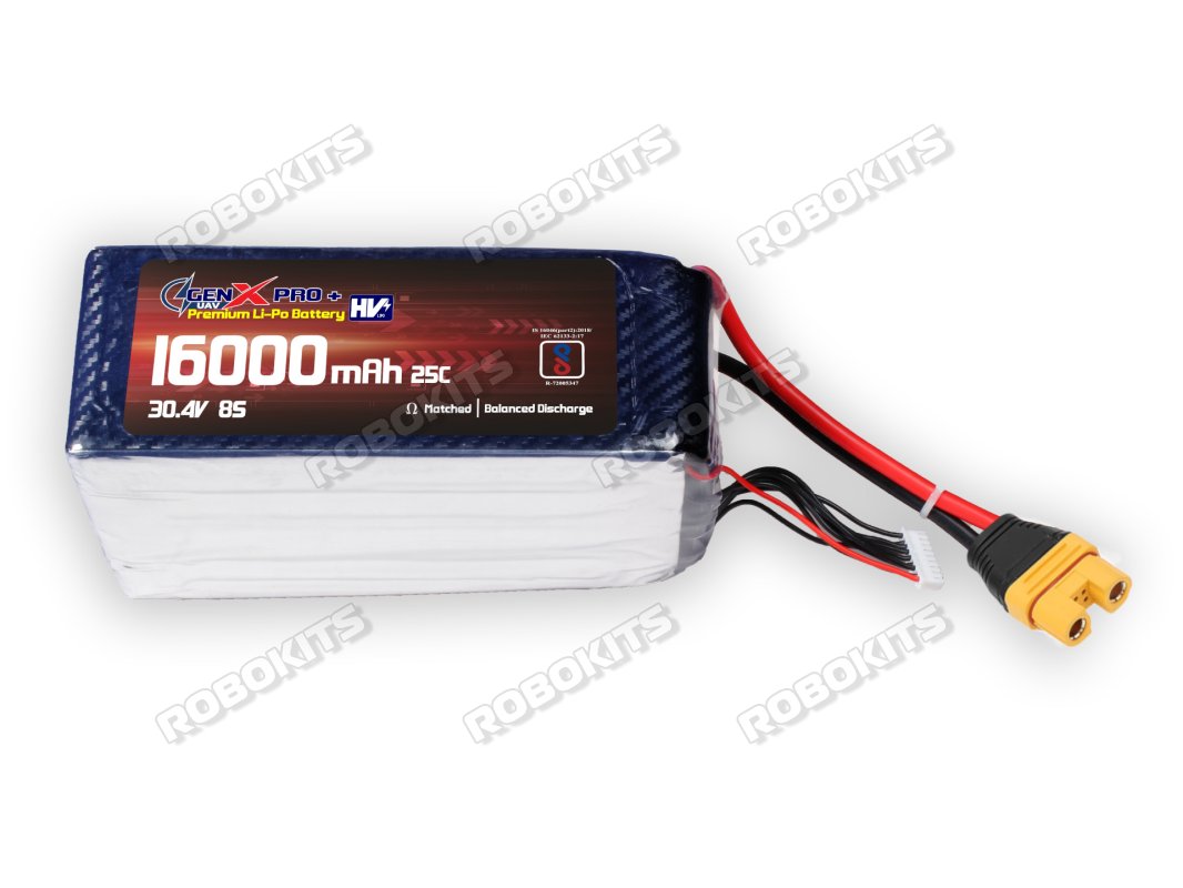 GenX 30.4V 8S 16000mah 25C / 40C Premium Lithium Polymer HV Battery