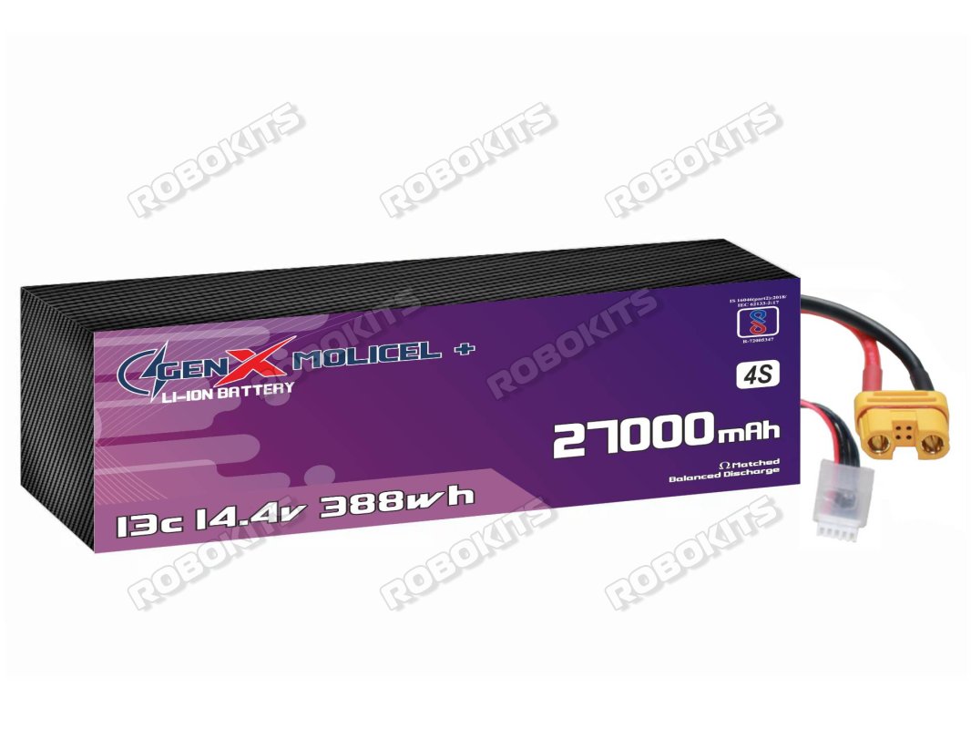 GenX Molicel+ 14.4V 27000mah 13C Premium Lithium Ion Rechargeable Battery