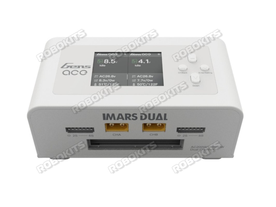 GensAce Imars Dual Channel AC200W/DC300Wx2 Balance Charger