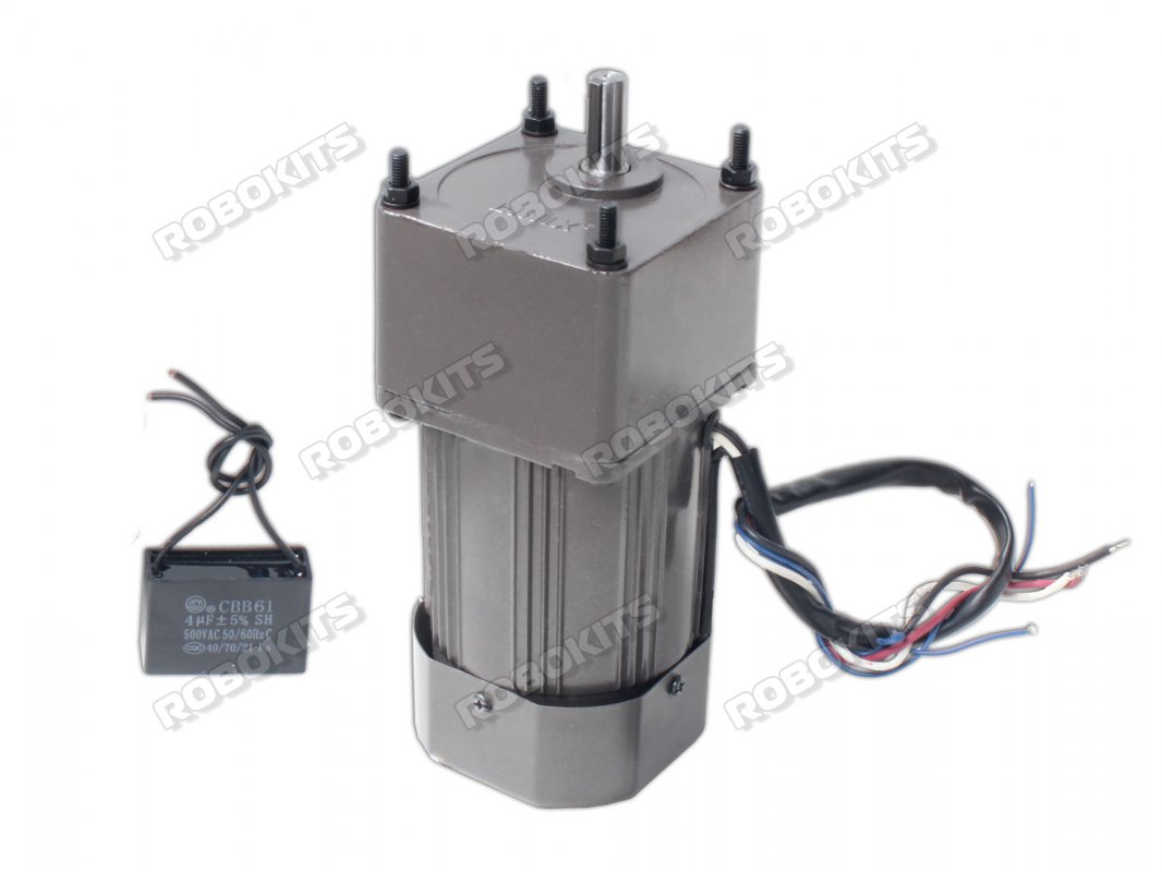AC Geared Motor 8RPM 60W 100Kg-cm Torque with Tachometer