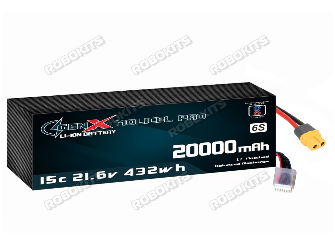 GenX Molicel Pro 21.6V 20000mah 15C Premium Lithium Ion Rechargeable Battery