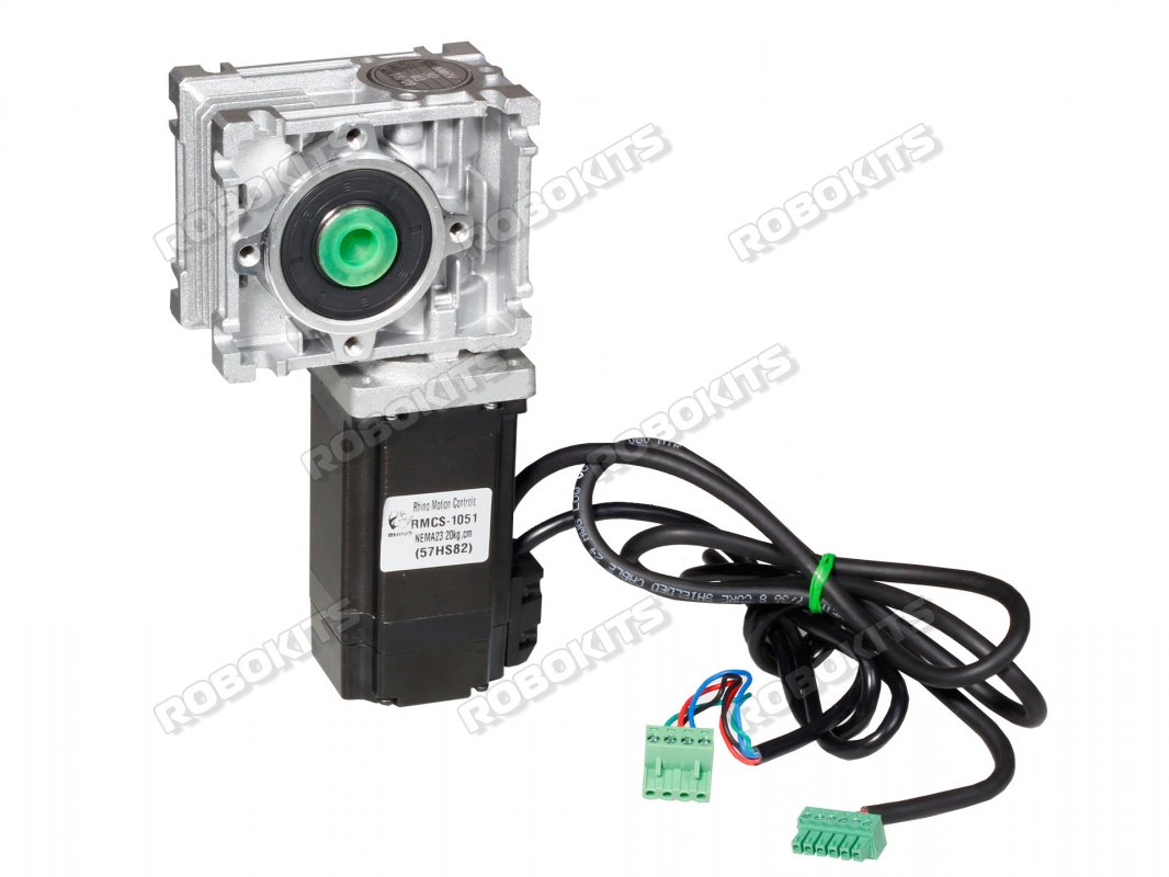 Nema23 Hybrid Servo Motor 2-Phase with worm gearbox 70Kgcm