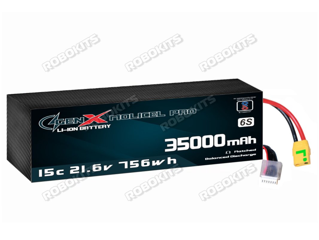 GenX Molicel Pro 21.6V 35000mah 15C Premium Lithium Ion Rechargeable Battery