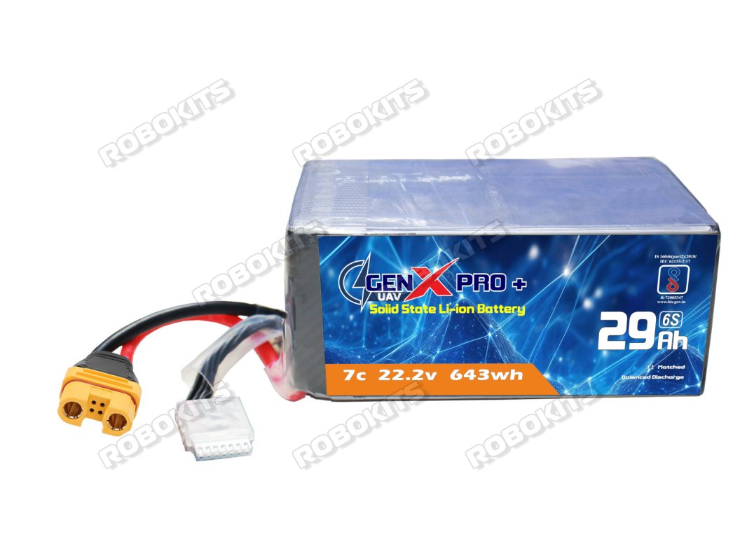 GenX Pro+ Solid State High Energy Density 22.2V 6S 29000mah 7C Premium Li-ion Battery 350Wh/kg
