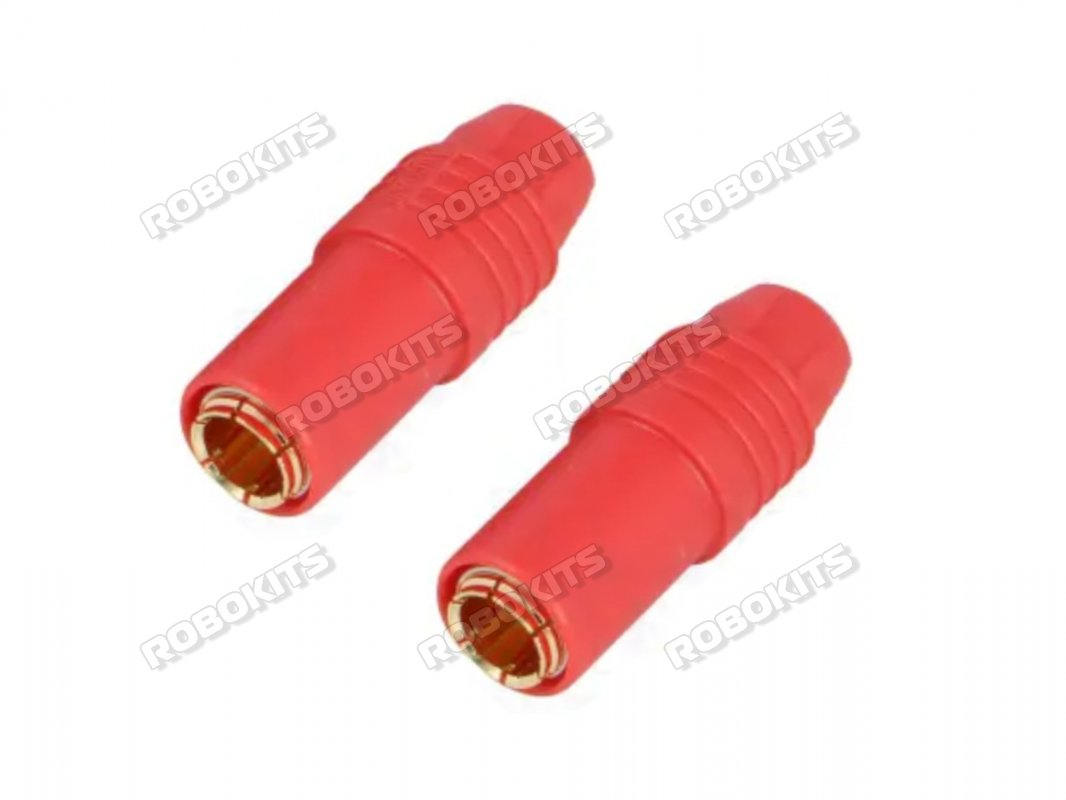 Amass AS150 Anti Spark Self Insulating Gold Plated Bullet Connector Female Red Original (AS150-F-R)