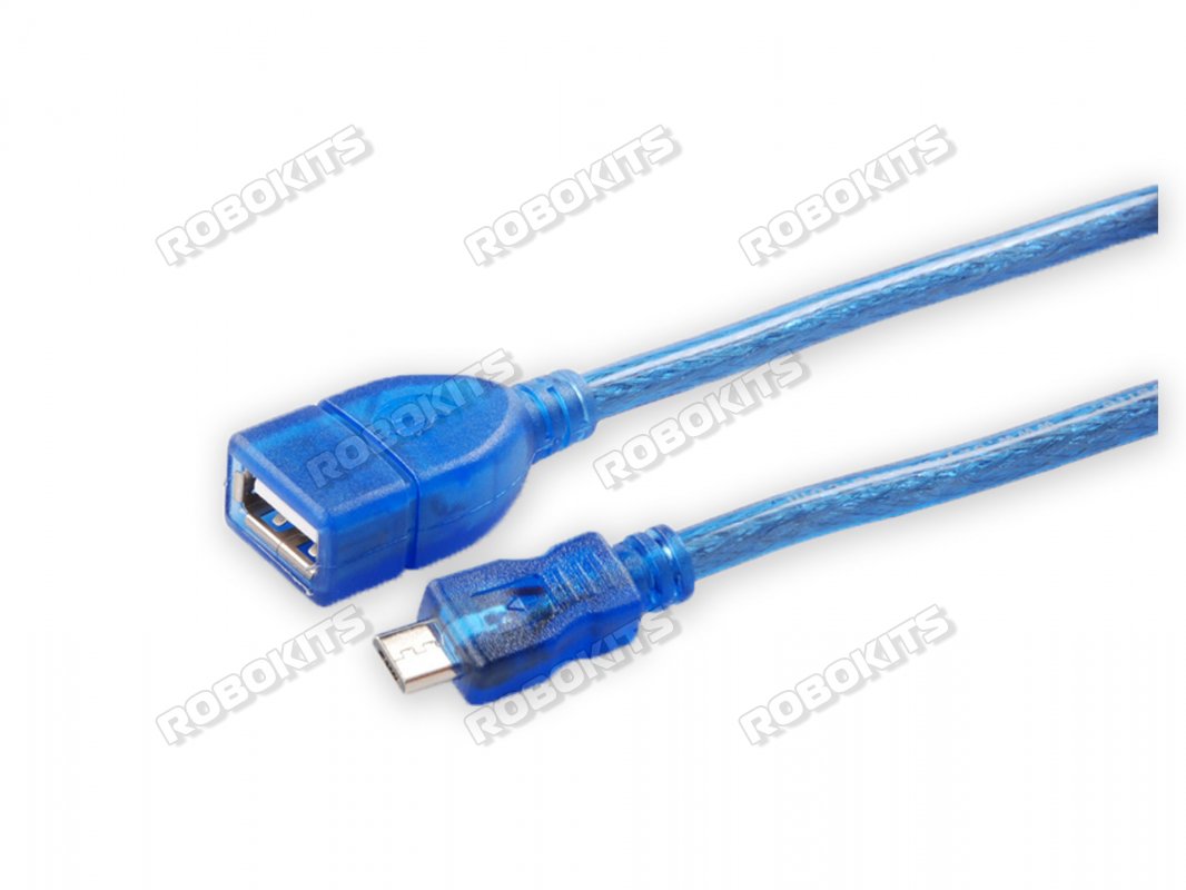Male Micro USB Type-B to Female USB OTG Cable Adapter