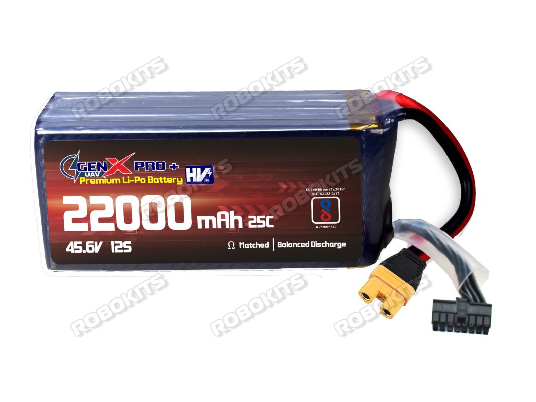 GenX 45.6V 12S 22000mah 25C / 40C Premium Lithium Polymer HV Battery
