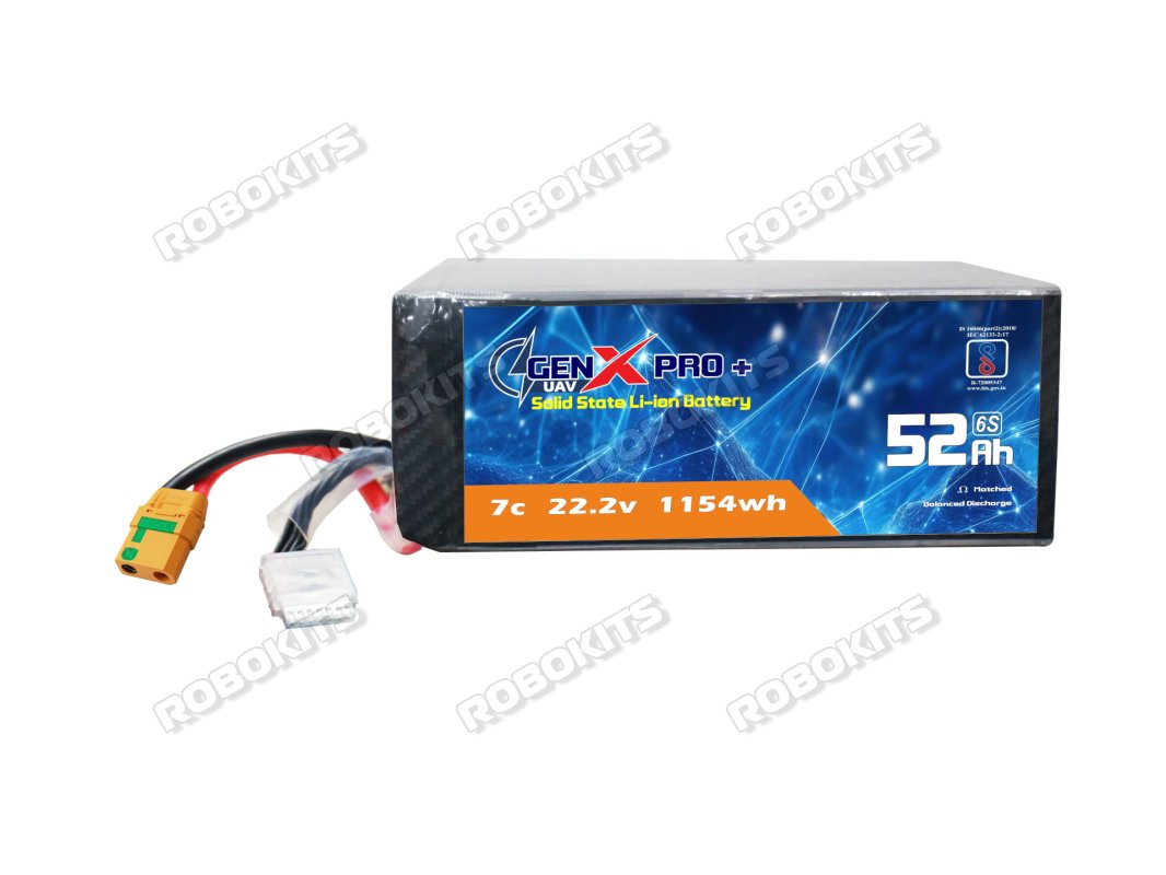 GenX Pro+ Solid State 22.2V 6S 52000mah 7C Premium Lithium Ion Solid State Rechargeable Battery 350wh/kg