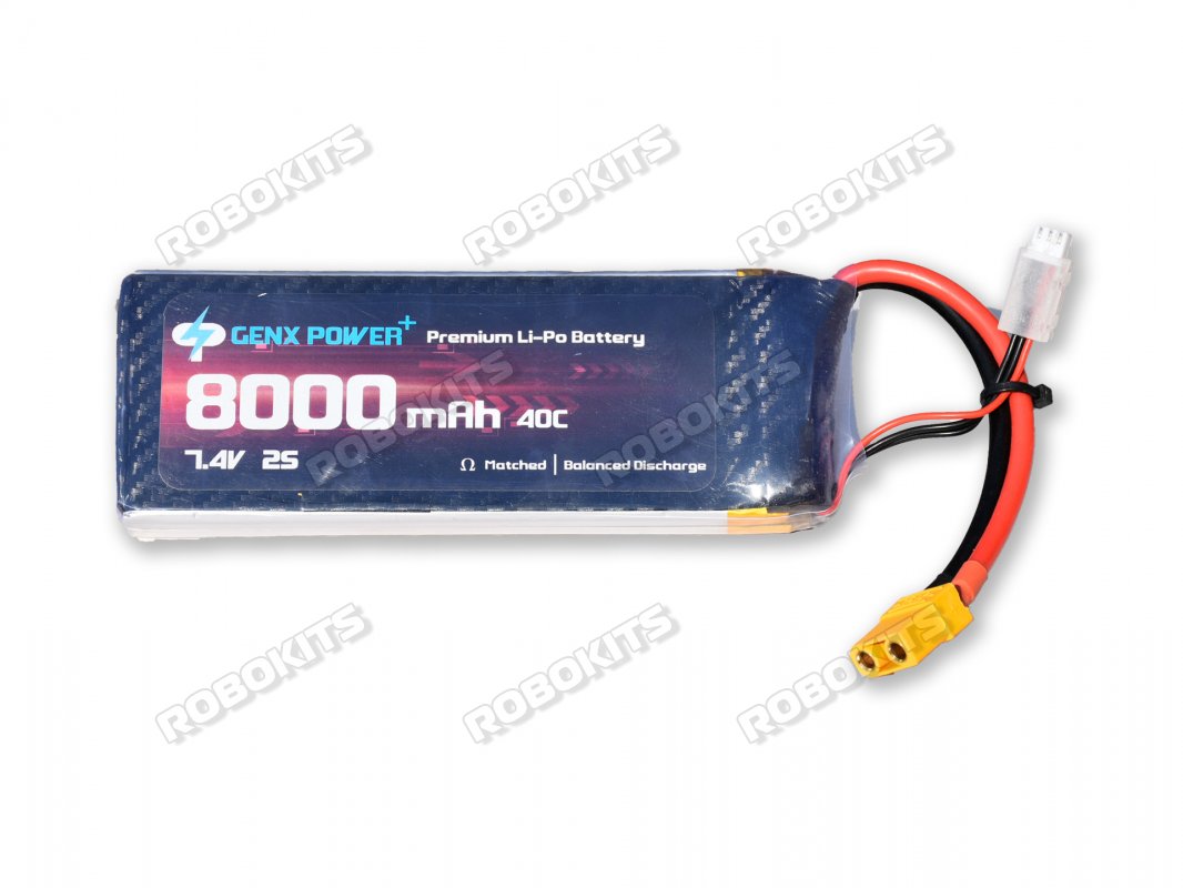 GenX 7.4V 2S 8000mAh 40C / 80C Premium Lipo Lithium Polymer Battery