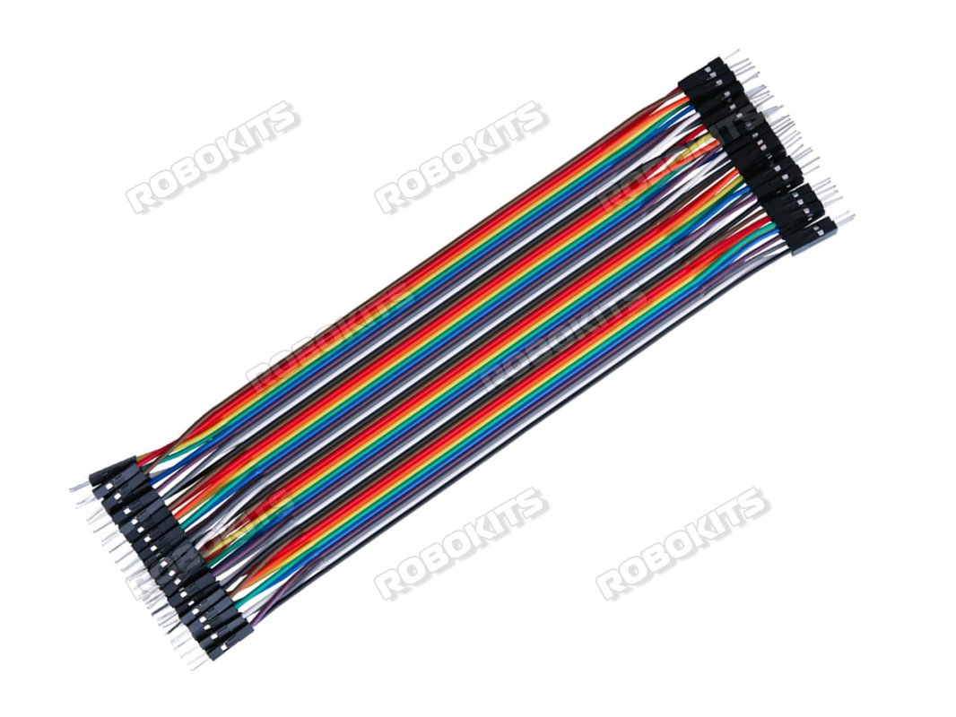 1 pin Dual Male(Male-Male) Breadboard jumper wire 40pcs pack
