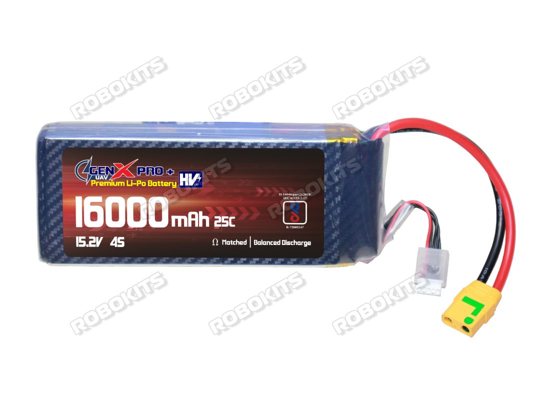 GenX 15.2V 4S 16000mah 25C / 40C Premium Lithium Polymer HV Battery