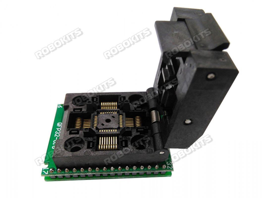 Programming Socket for QFP32 TQFP32 FQFP32 to 32pin Breakout with 7x7mm IC Width and 0.8mm Pitch