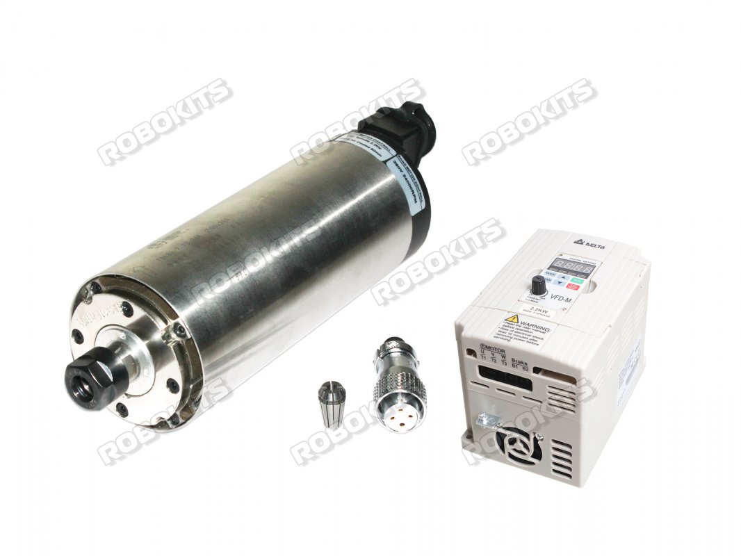 CNC Spindle 2.2kW ER16 Air Cooled 80mm With VFD 400Hz