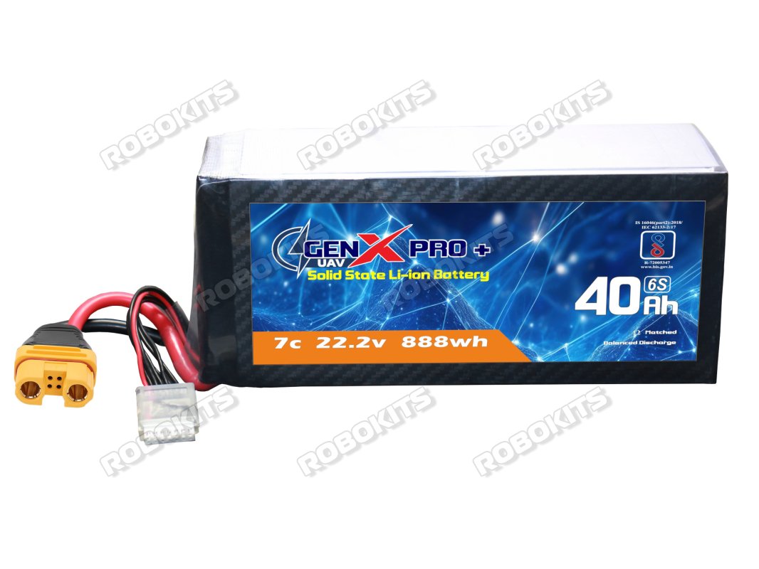 GenX Pro+ Solid State High Energy Density 22.2V 6S 40000mah 7C Premium Li-ion Battery 350Wh/kg