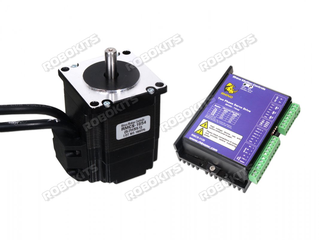 NEMA23 Servo Motor 10kgcm w/t 200W Drive Modbus RS-485 Step/Dir