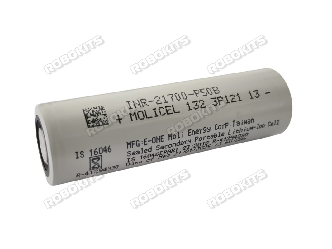 Molicel 21700 P50B 5000mAh 60A Lithium-Ion Battery