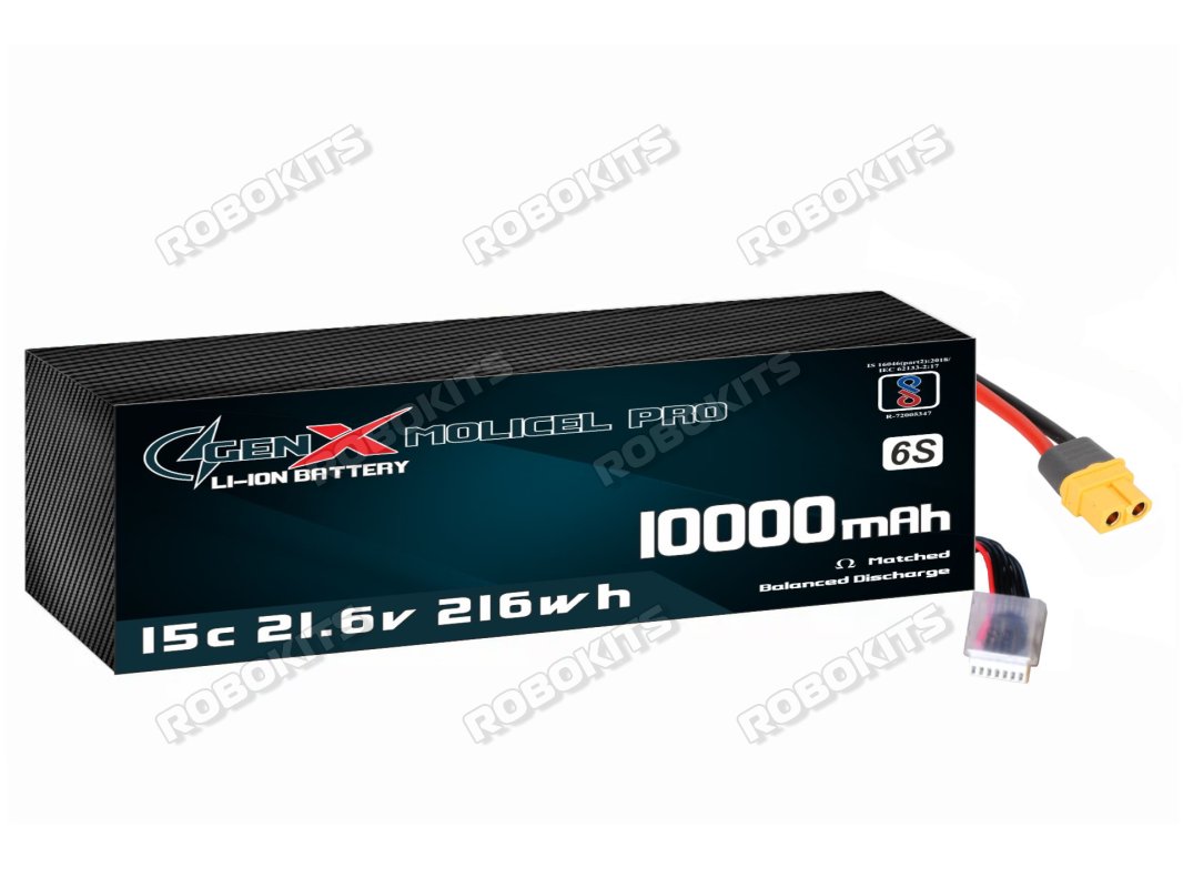 GenX Molicel Pro 21.6V 10000mah 15C Premium Lithium Ion Rechargeable Battery