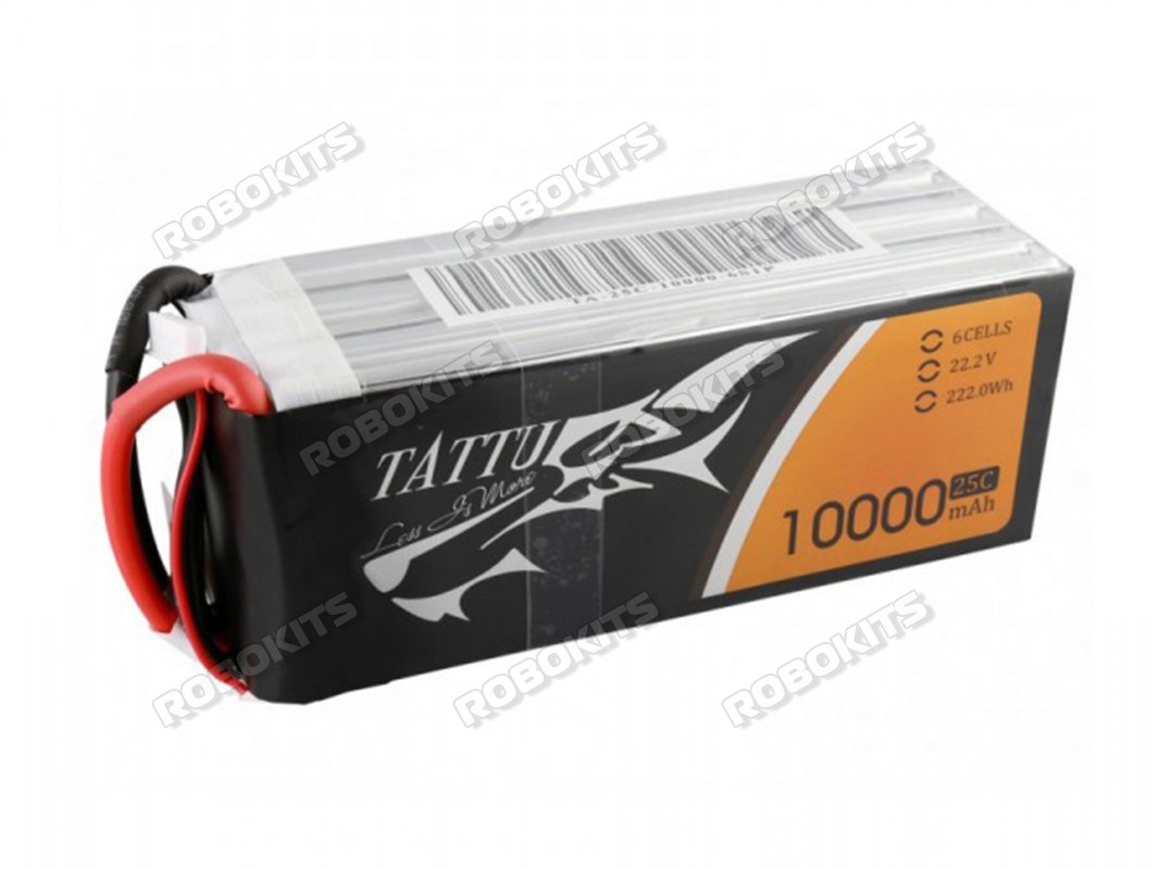 TATTU 10000MAH 6S 25C 22.2V LIPO BATTERY