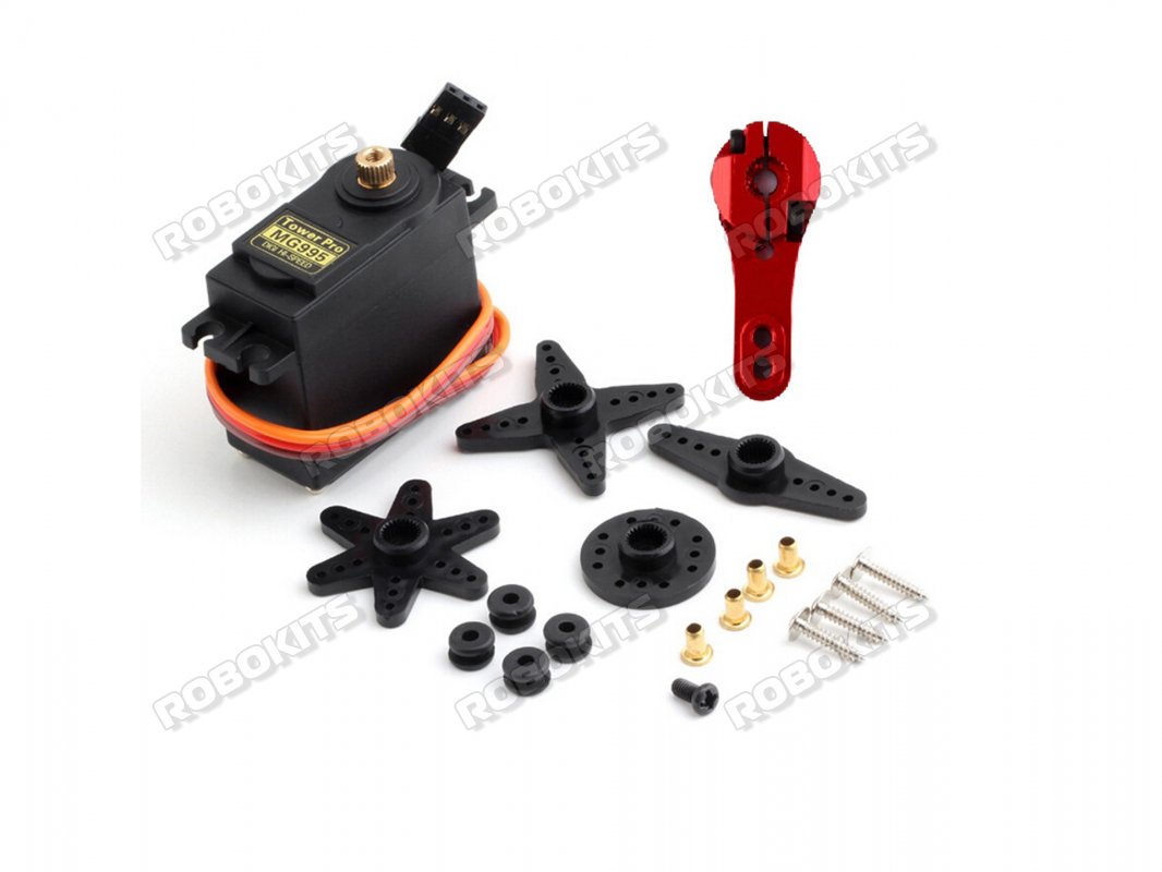 TOWERPRO MG995 METAL ANALOG SERVO WITH CNC Aluminum Steering Servo Horn Arm
