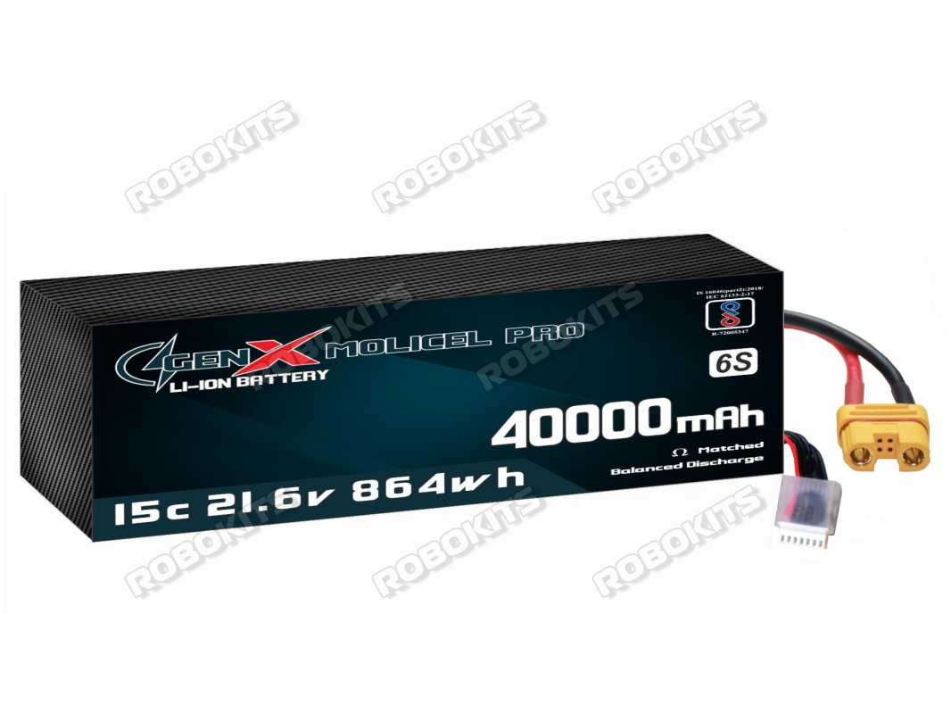 GenX Molicel Pro 21.6V 40000mah 15C Premium Lithium Ion Rechargeable Battery