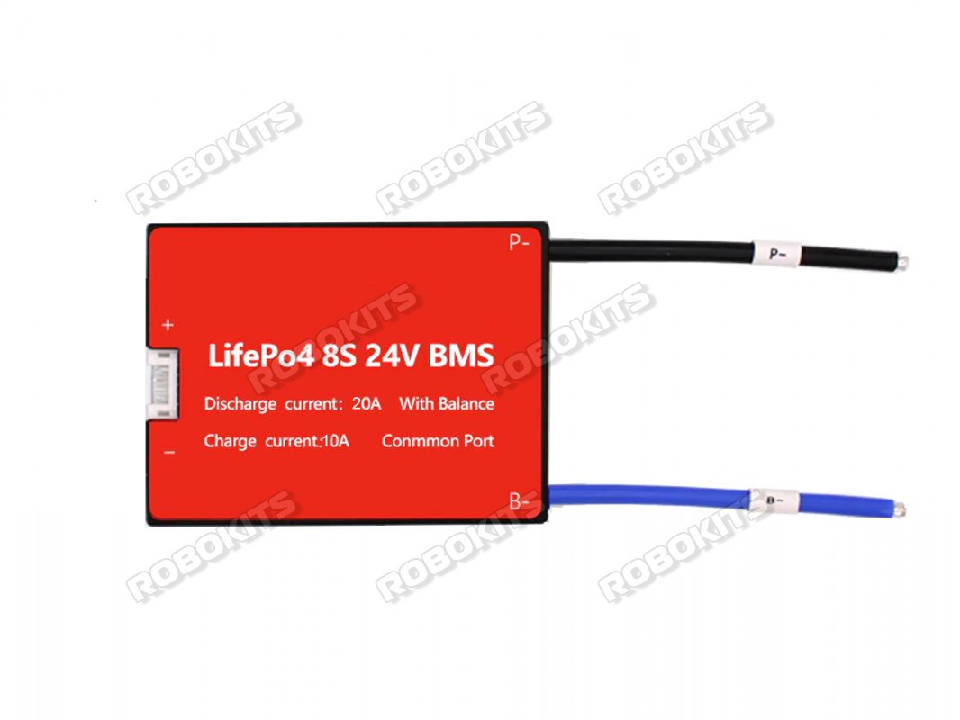 Lifepo4 8S 20A Balance Common Port BMS 3.2v LifePo4 cell - 24V battery