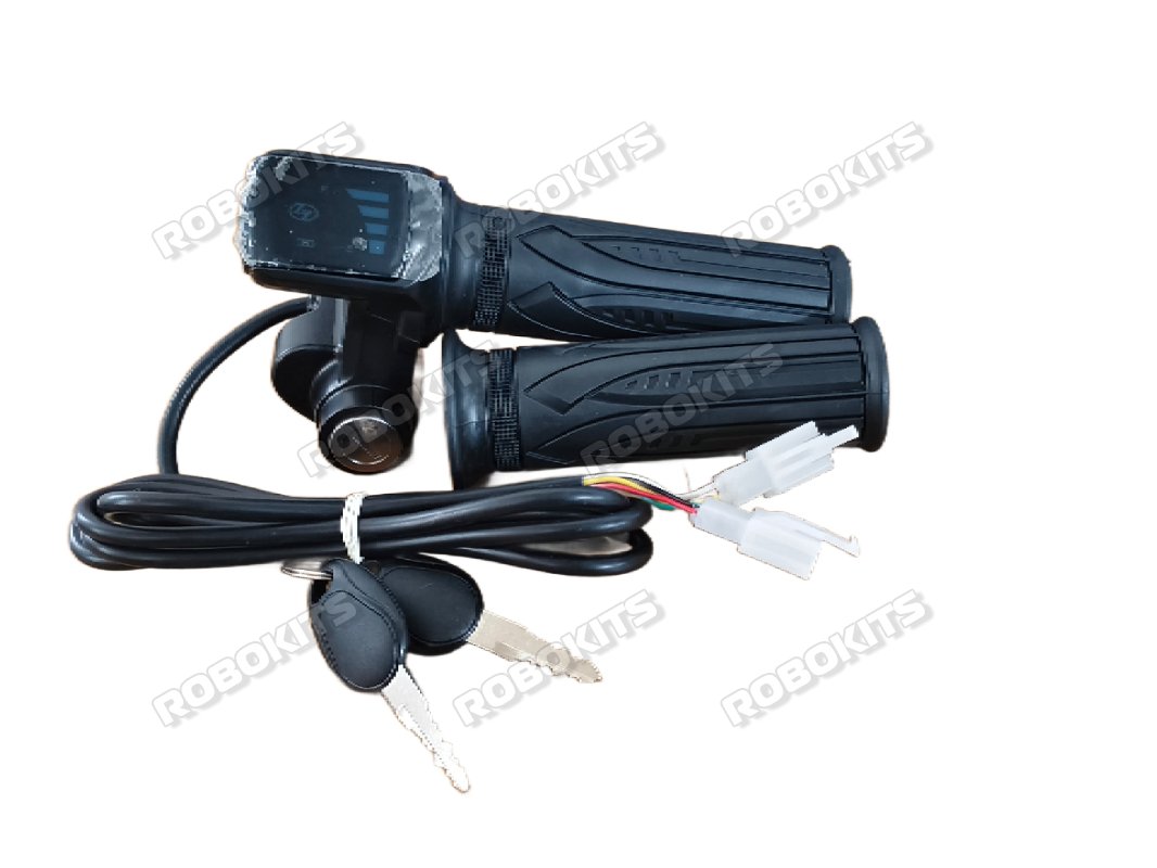 24V E-bike Throttle with key switch and voltage level indicator