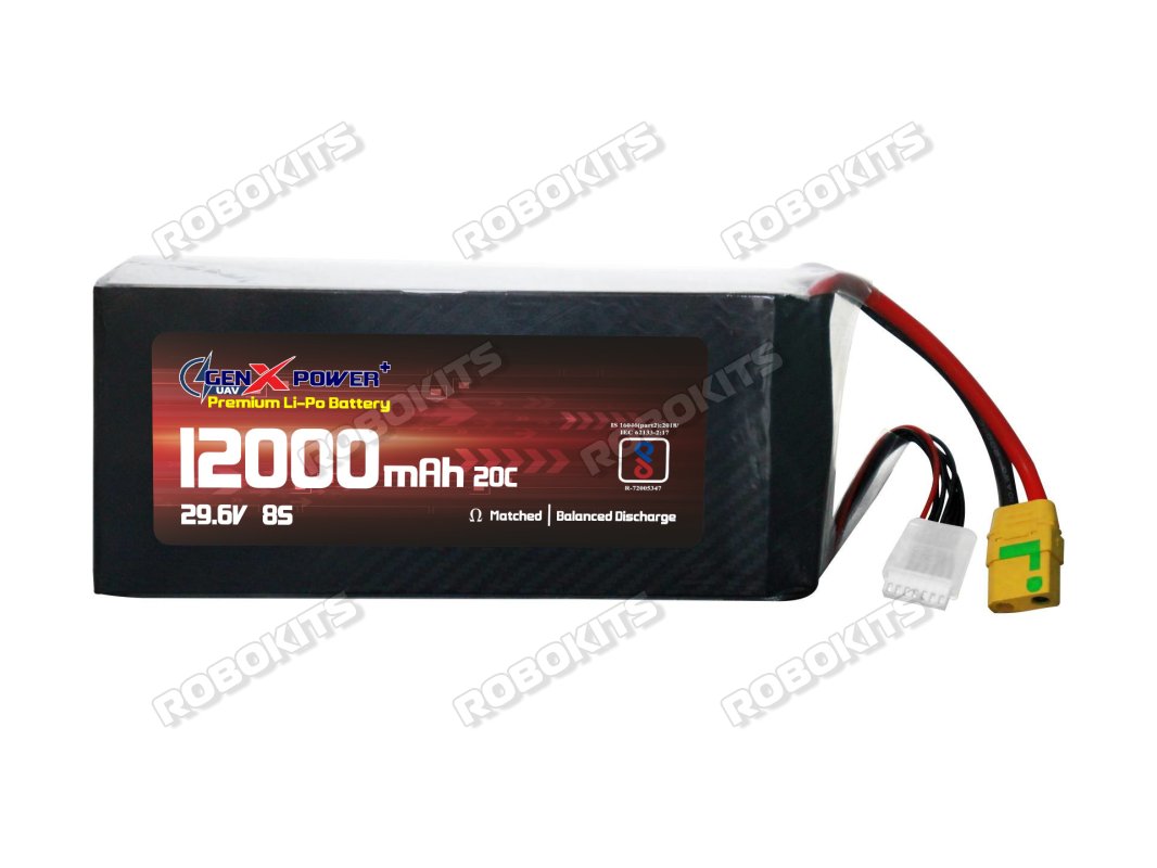 GenX 29.6V 8S 12000mAh 20C / 40C Premium Lithium Polymer Battery