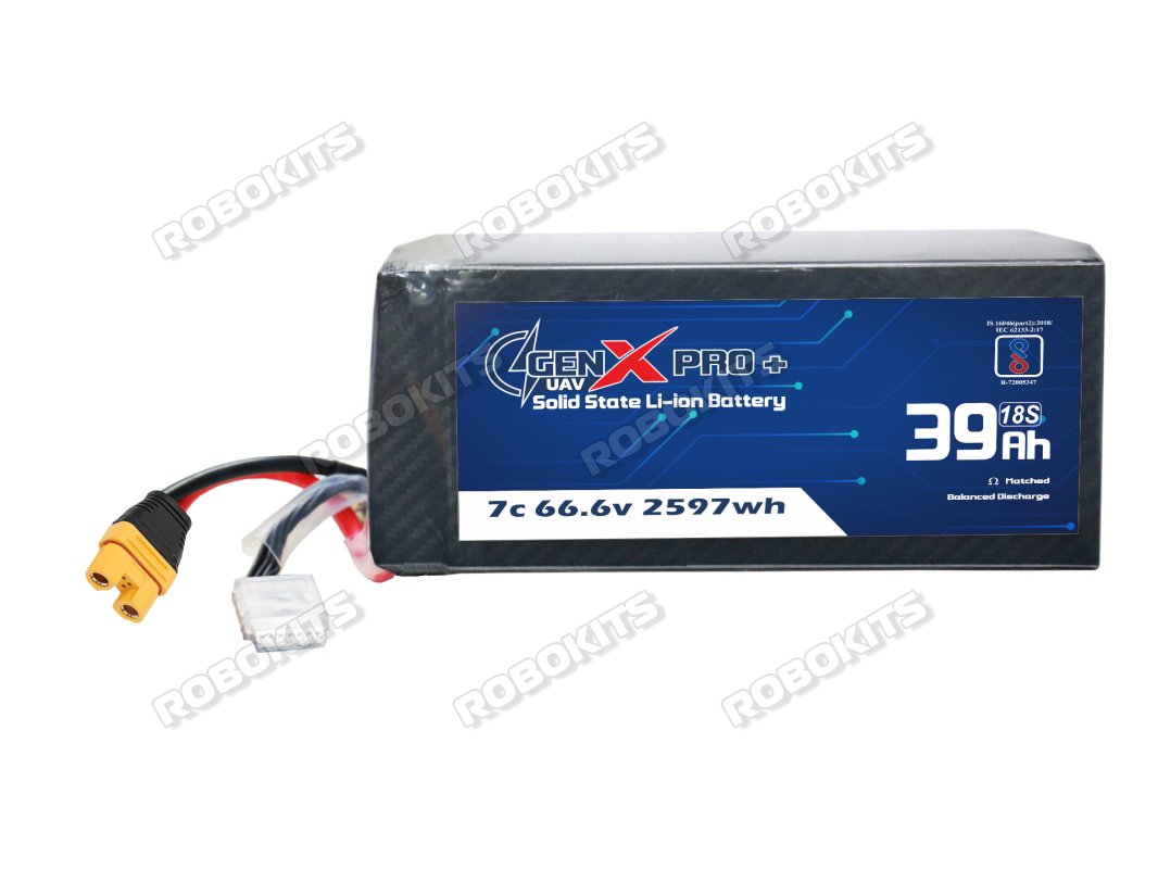 GenX Pro+ Solid State 66.6V 18S 39000mah 7C Premium Lithium Ion Solid State Rechargeable Battery 400wh/kg