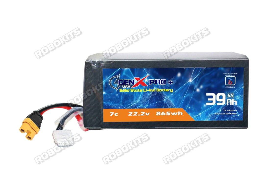 GenX Pro+ Solid State 22.2V 6S 39000mah 7C Premium Lithium Ion Solid State Rechargeable Battery 350wh/kg