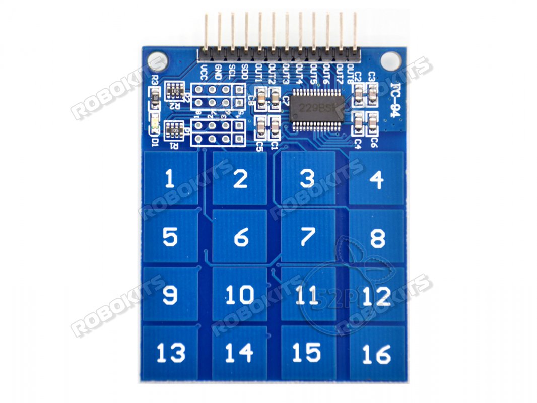 Capacitive Sixteen point Touch Module based on TTP229