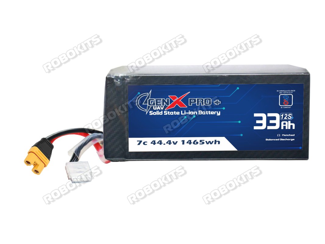 GenX Pro+ Solid State 44.4V 12S 33000mah 7C Premium Lithium Ion Solid State Rechargeable Battery 400wh/kg