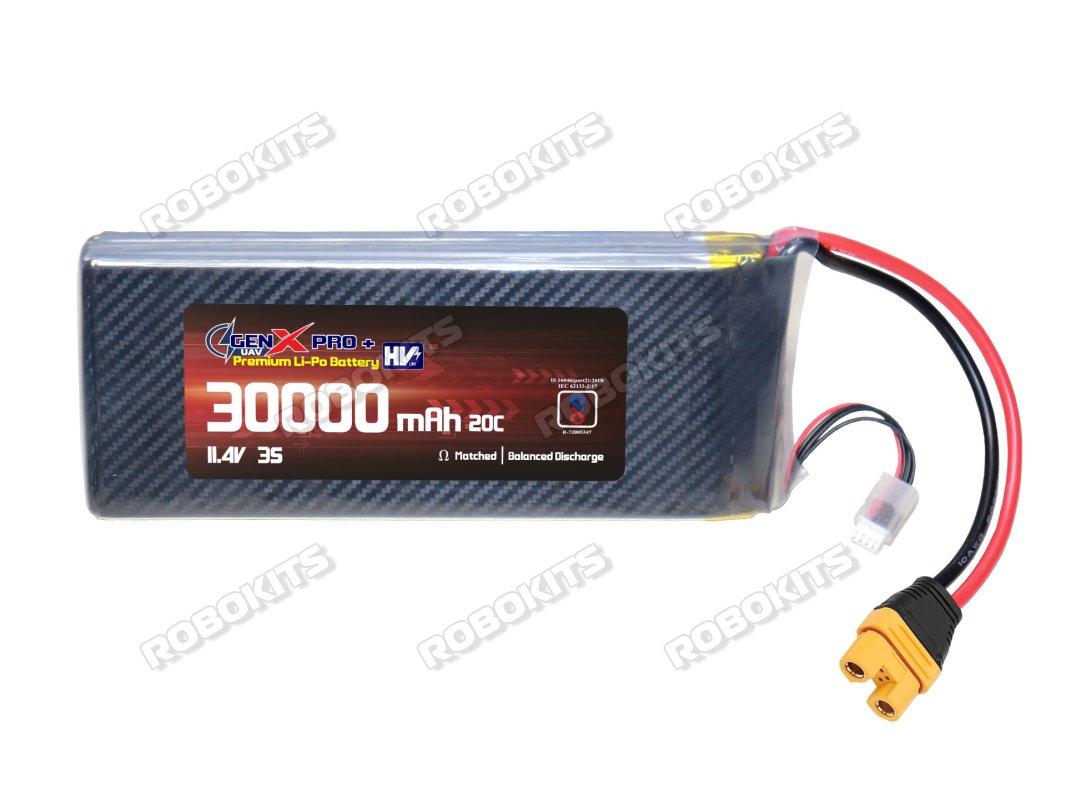GenX 11.4V 3S 30000mah 20C / 40C Premium Lithium Polymer HV Battery