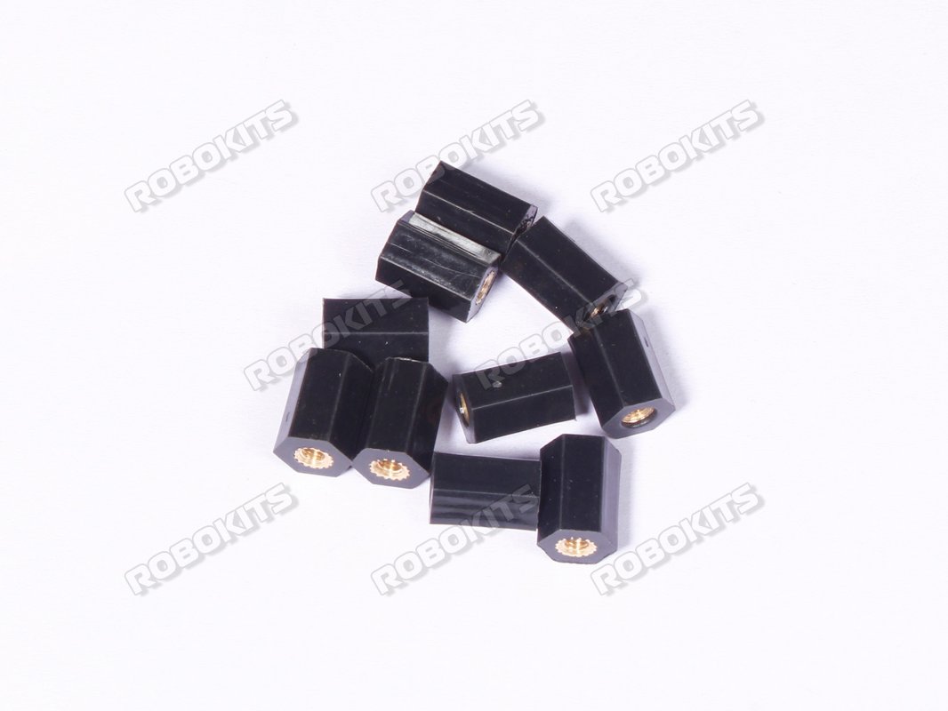 M3 x 10mm Brass Standoff with Hex Plastic Encloser MOQ 10 pcs